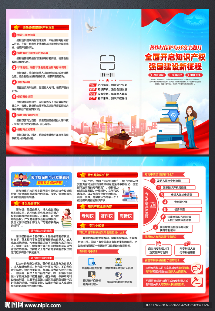 著作权保护与开发主题月三折页