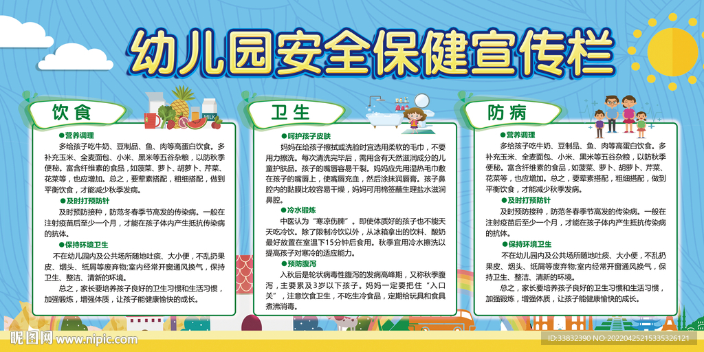 幼儿园安全保健宣传栏