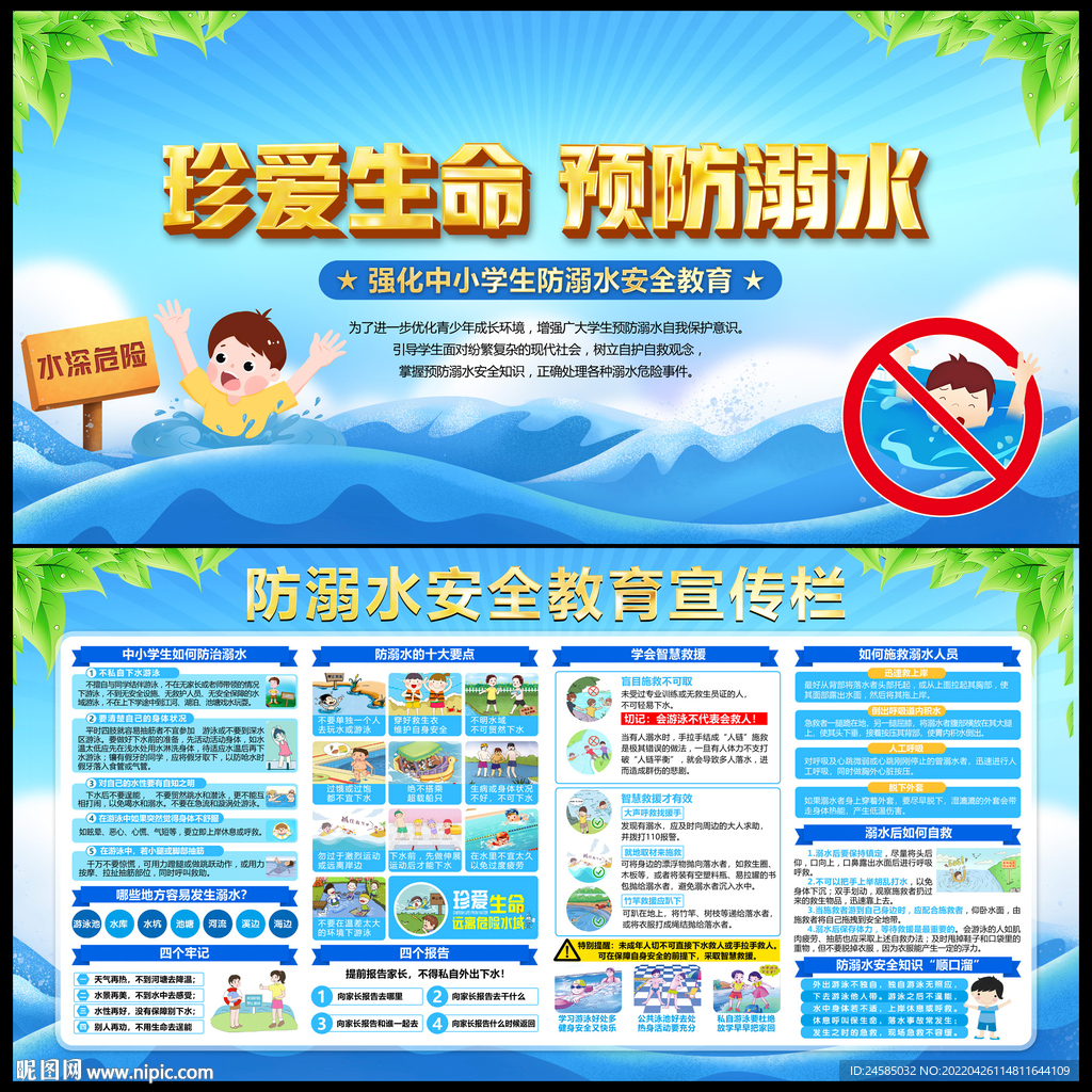 防溺水安全教育宣传栏
