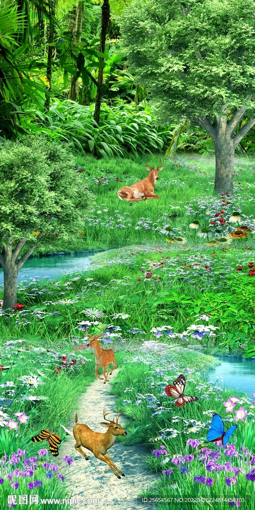 小林流水玄关壁画