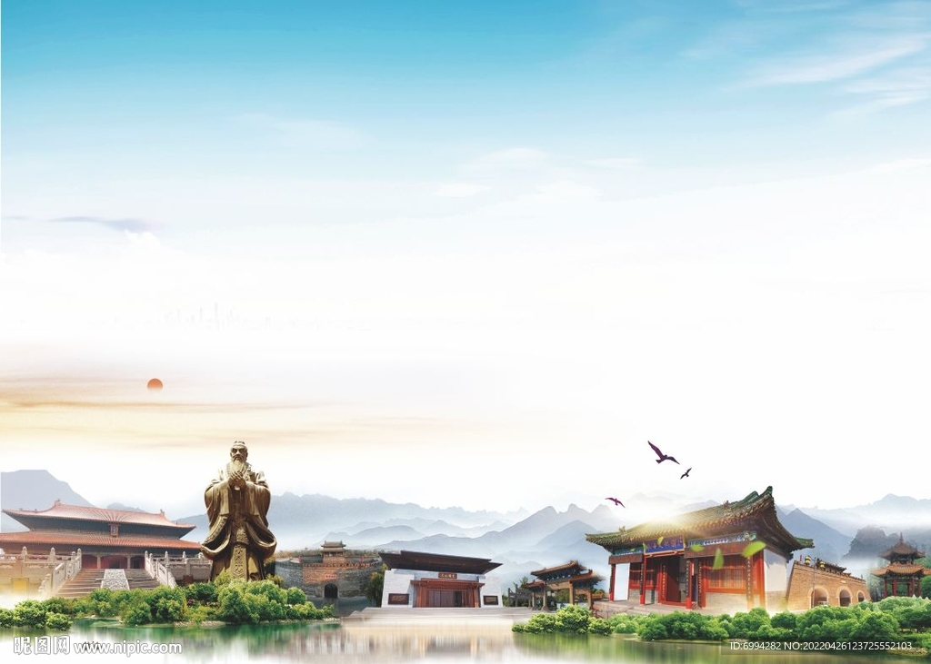孔子海报 背景