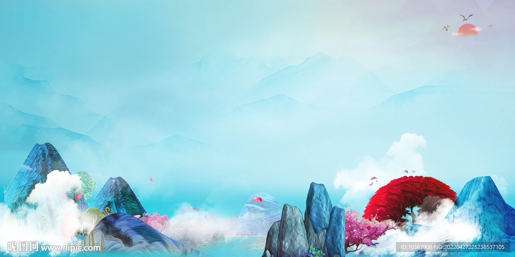 中国风水墨背景