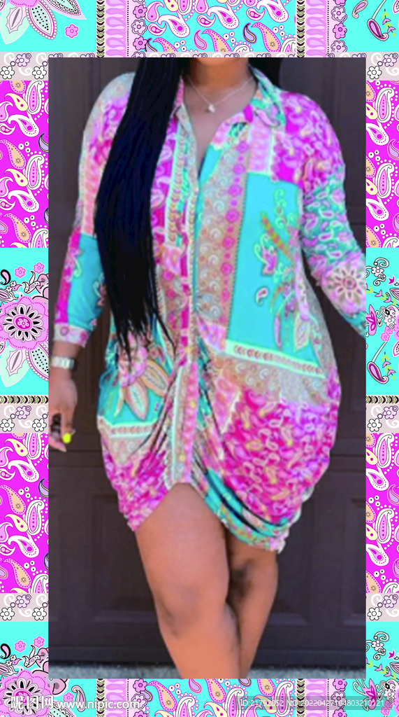 数码印花图片 拼接花 