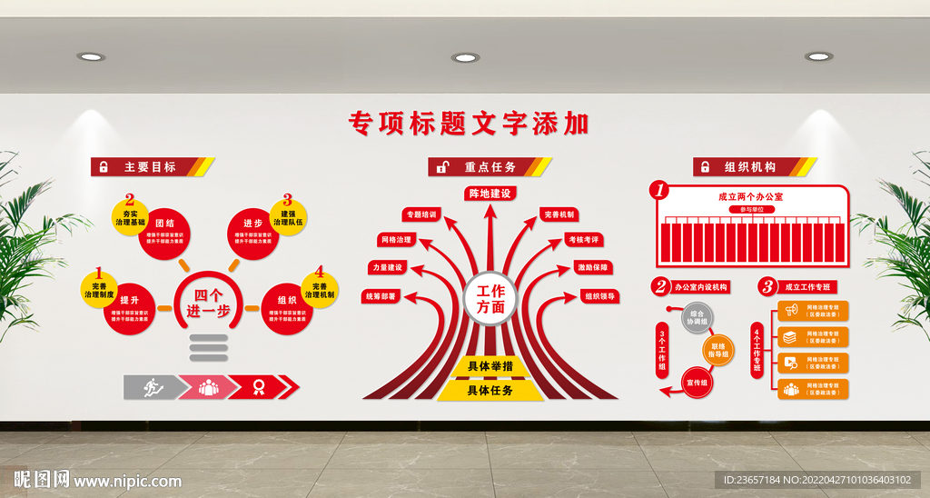 企业文化墙 作战布置墙