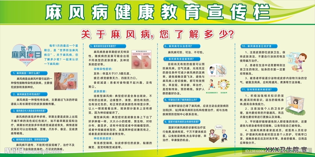 麻风病宣传栏