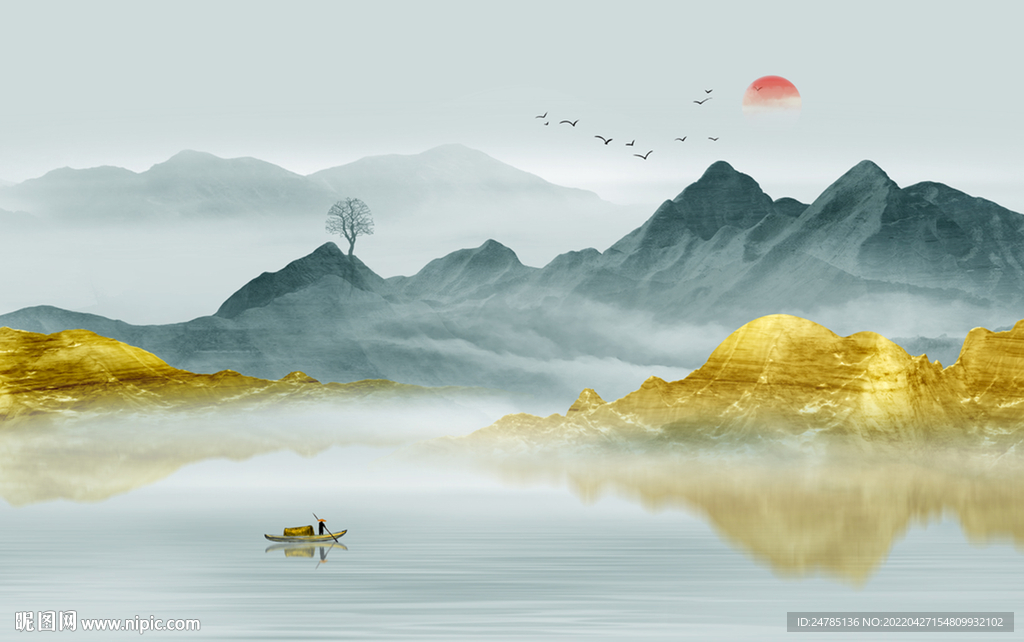 水墨山水画