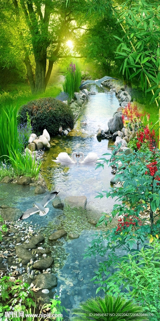 自然唯美流水玄关