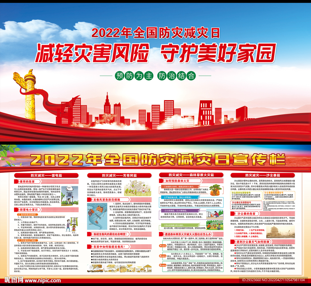 防灾减灾日展板