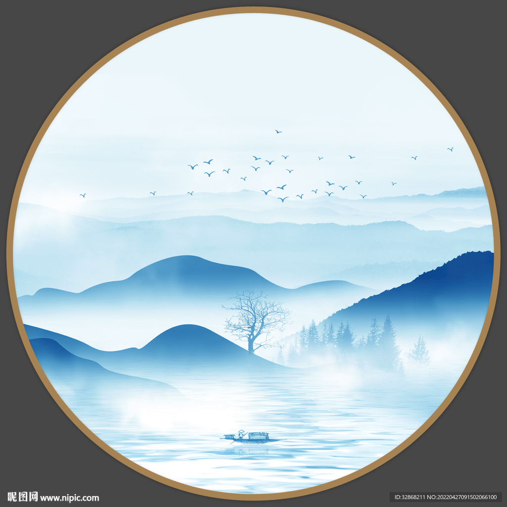水墨山水设计图__PSD分层素材_PSD分层素材_设计图库_昵图网nipic.com