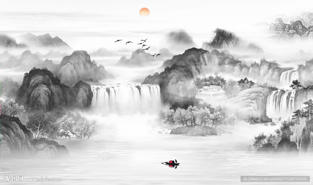 新中式山水画