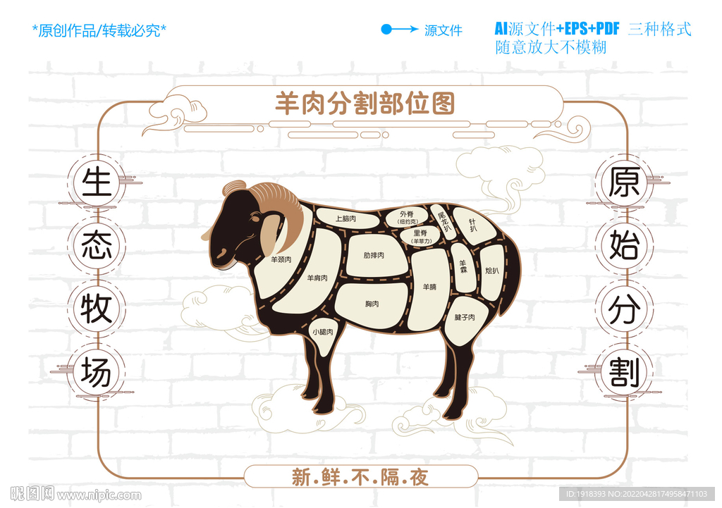羊肉分割