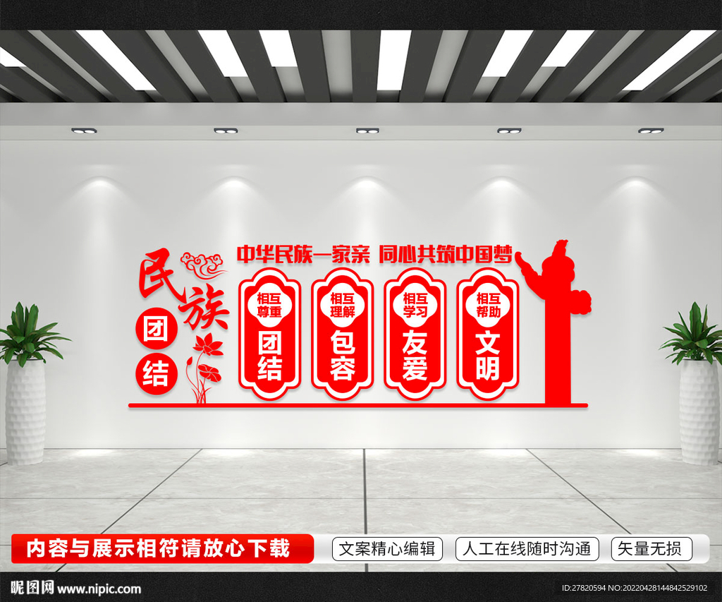 民族团结一家亲文化墙