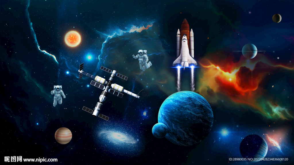 科幻太空宇航员