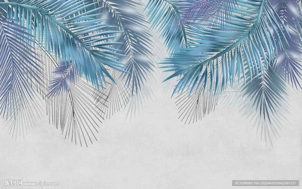 抽象羽毛背景墙