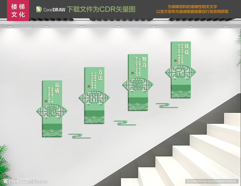 企业楼梯文化墙