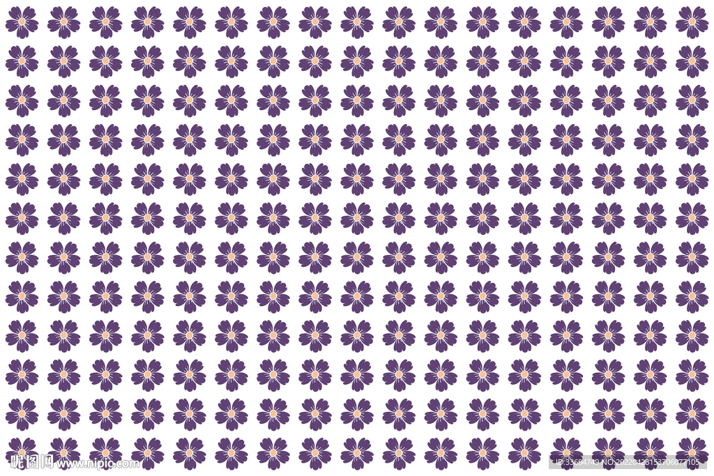 深紫色小花纹饰图片