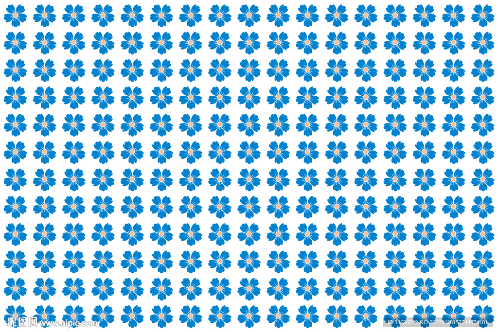 深蓝色小花纹饰图片