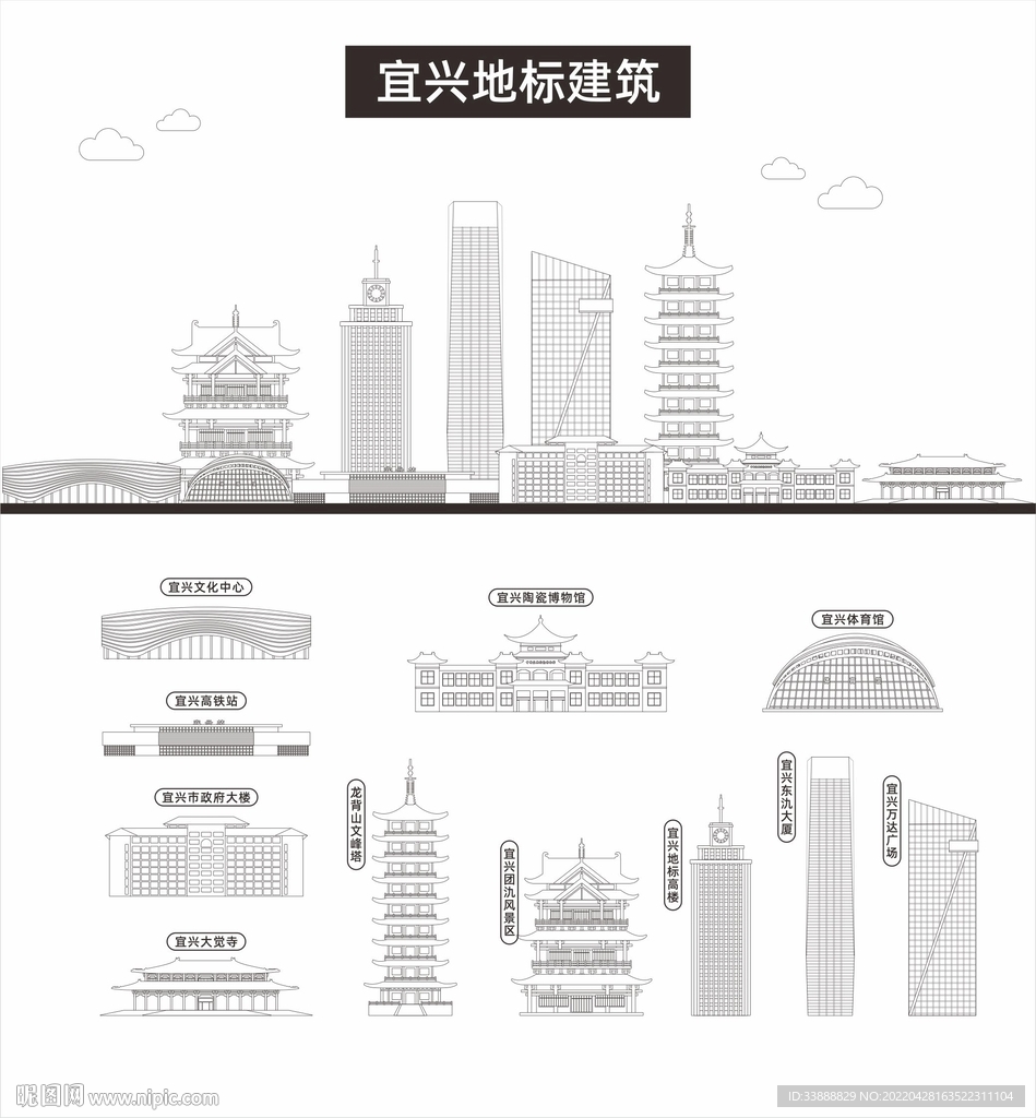 宜兴地标建筑剪影