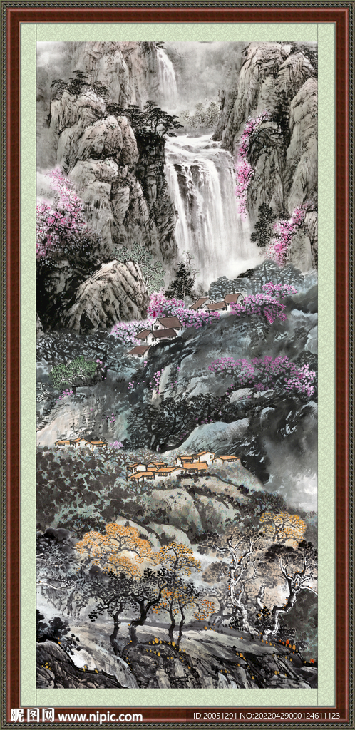 中堂画山水