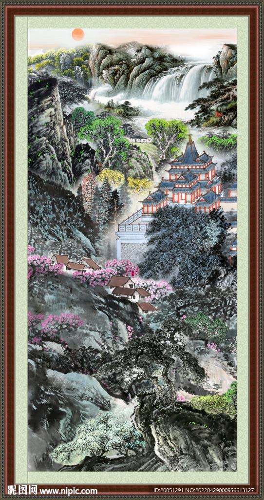 中堂画山水 