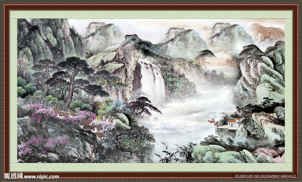 中堂画山水
