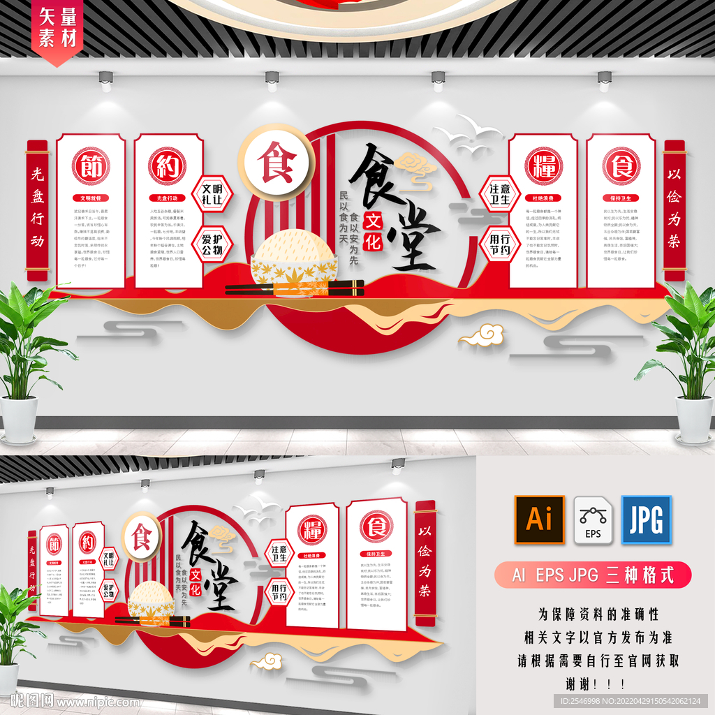 节约粮食食堂文化墙