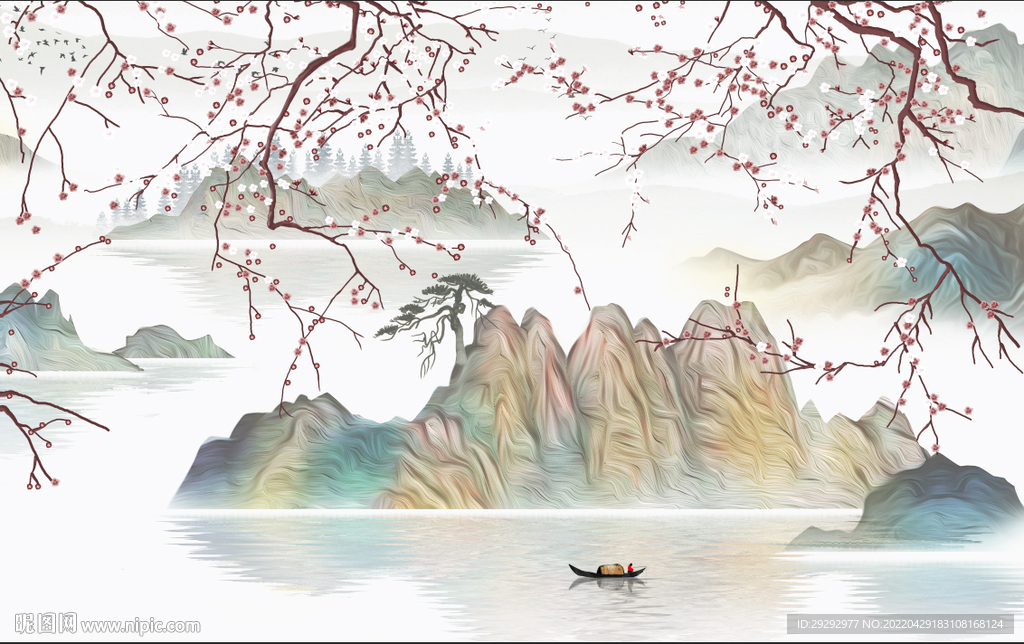 花鸟山水