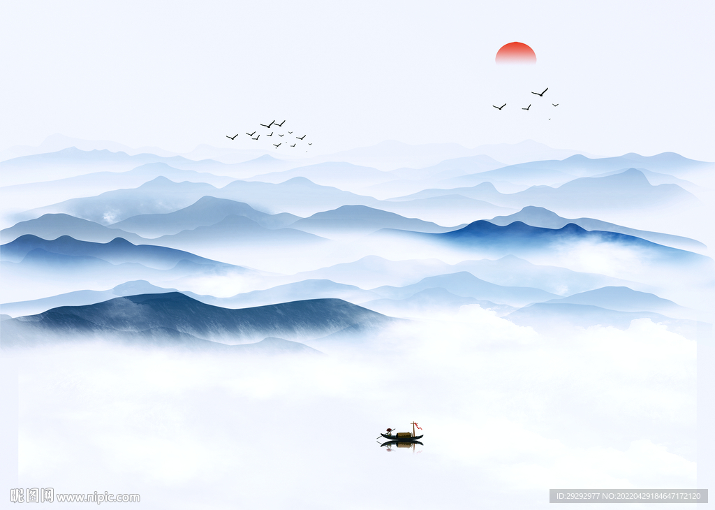 抽象水墨山水
