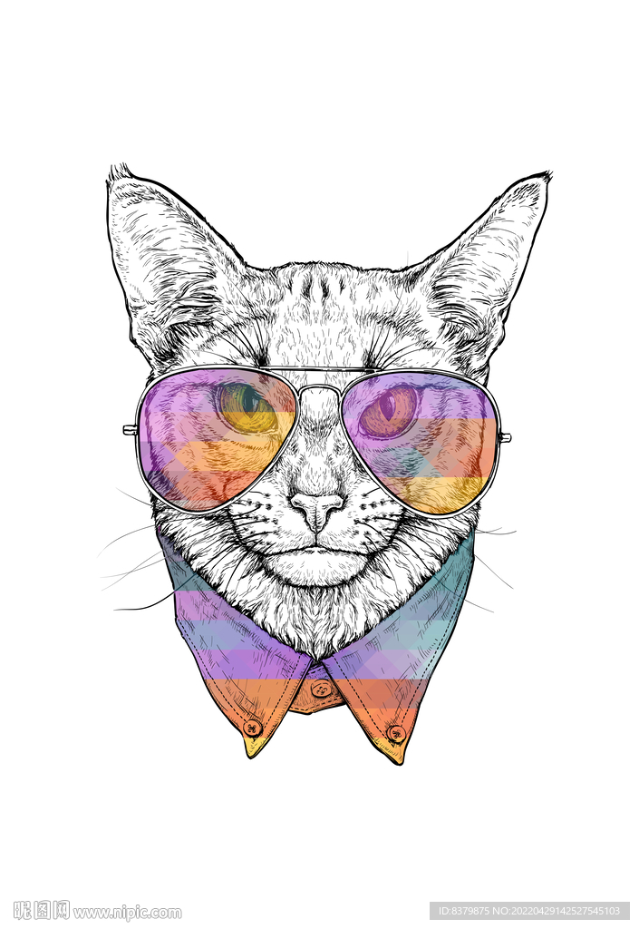 个性艺术动物猫装饰画