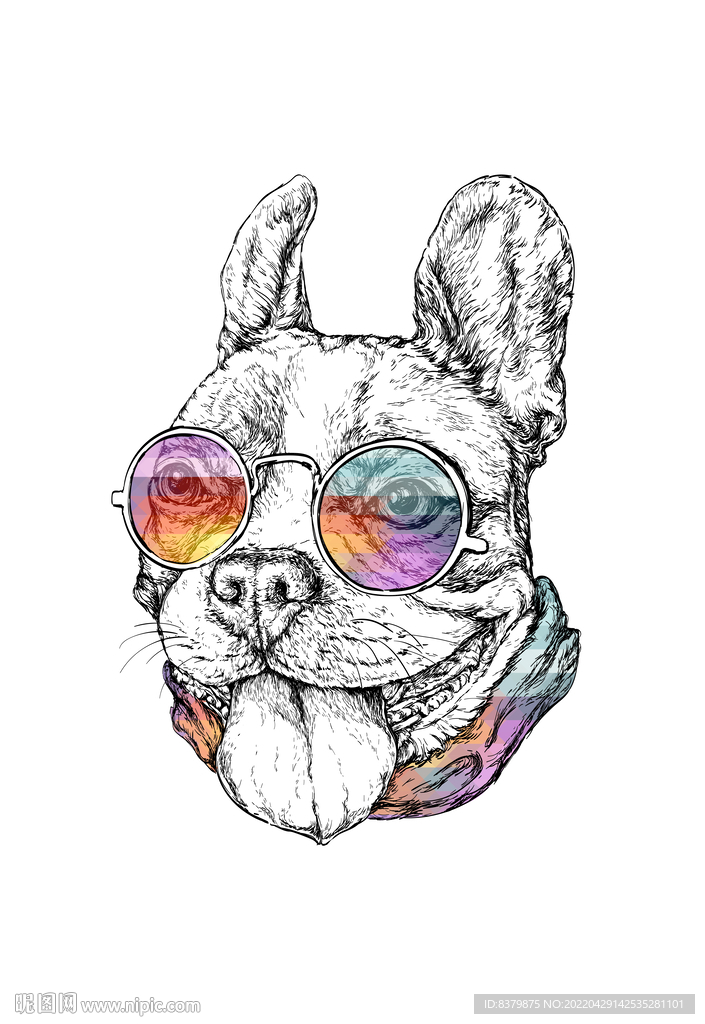 个性艺术动物狗装饰画