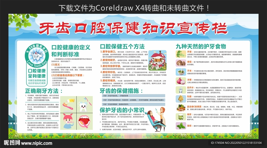 牙齿口腔保健知识宣传栏