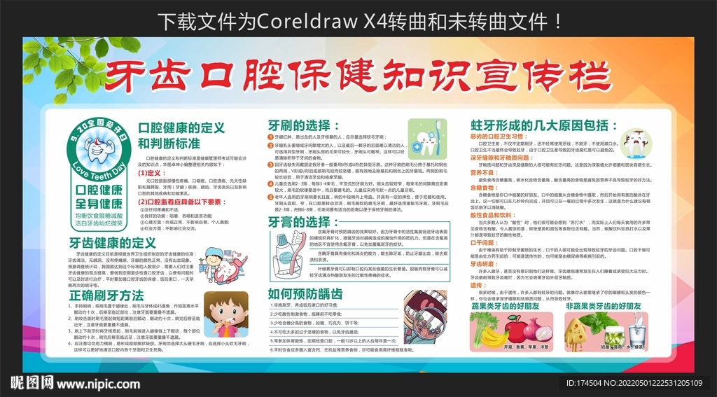 牙齿口腔保健知识宣传栏
