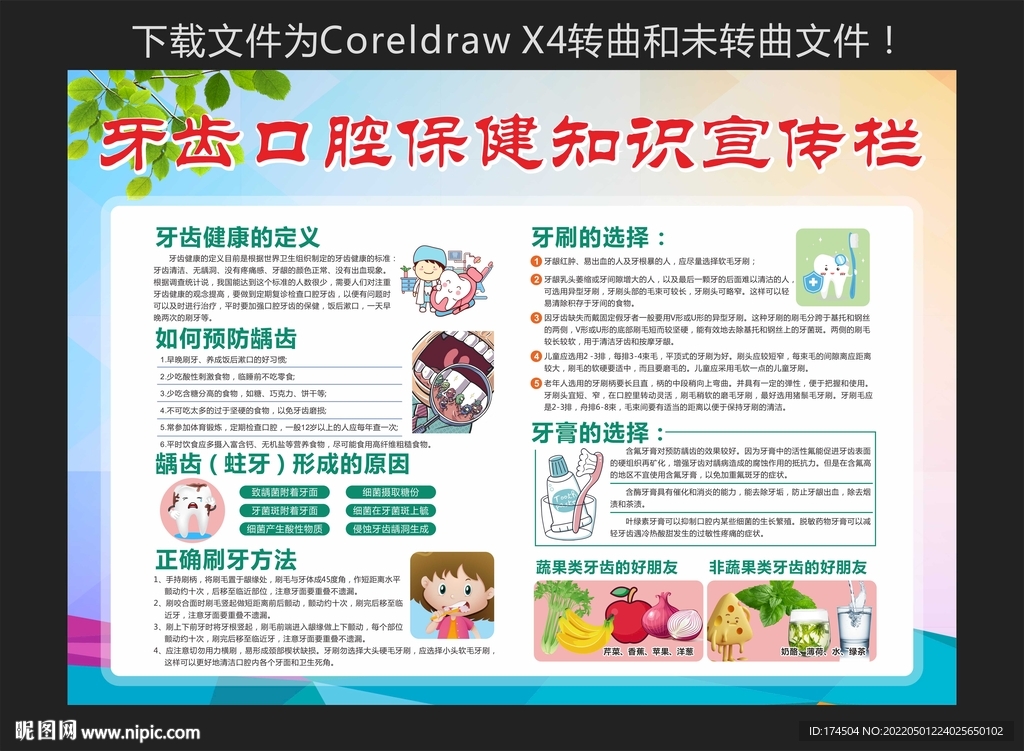 牙齿口腔保健知识宣传栏