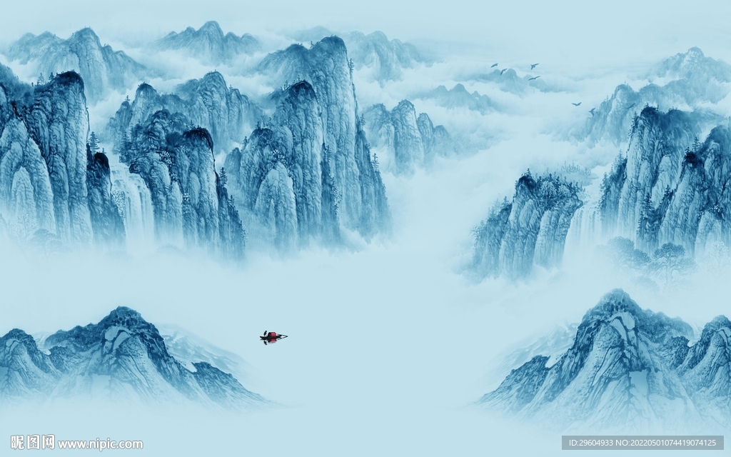 新中式高端意境山水 TIF分层