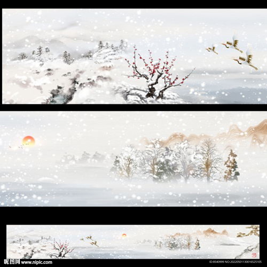 冬季装饰画