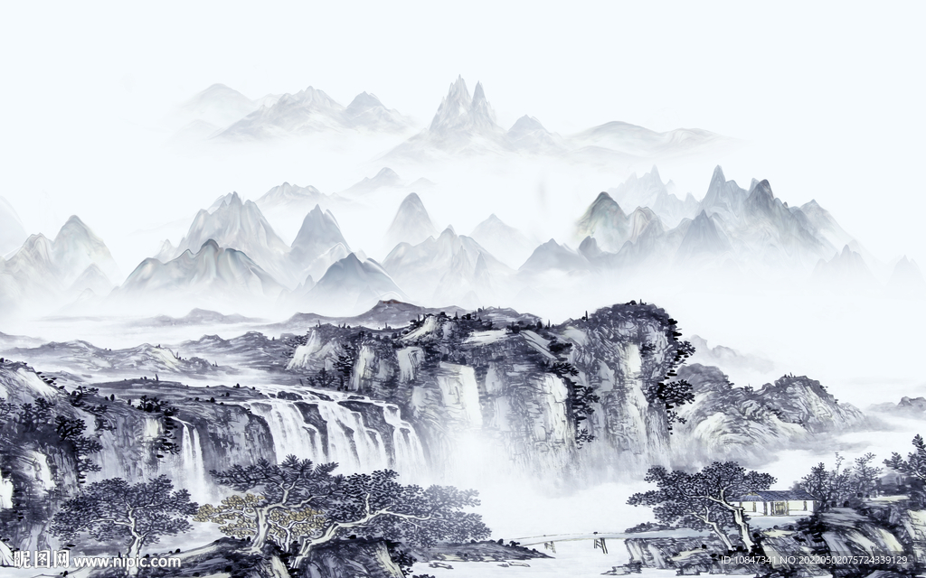 简约意境新画山水 TIF分层