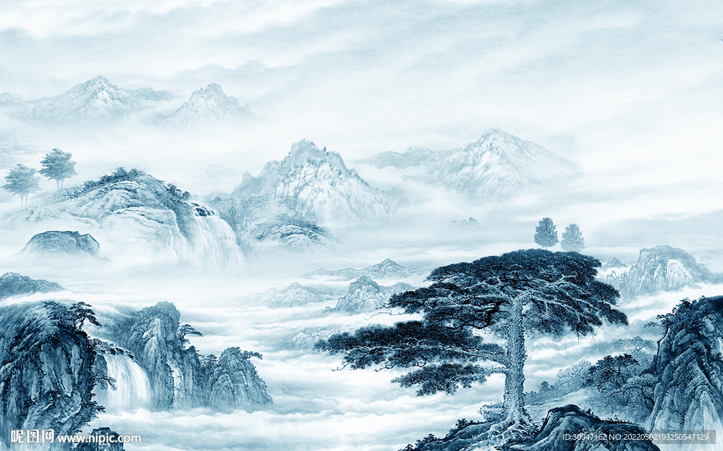 中国风最新电视山水 TIF分层