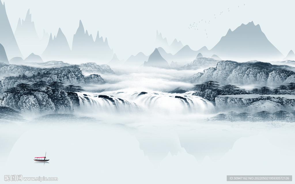 高档 最新电视山水 TIF分层