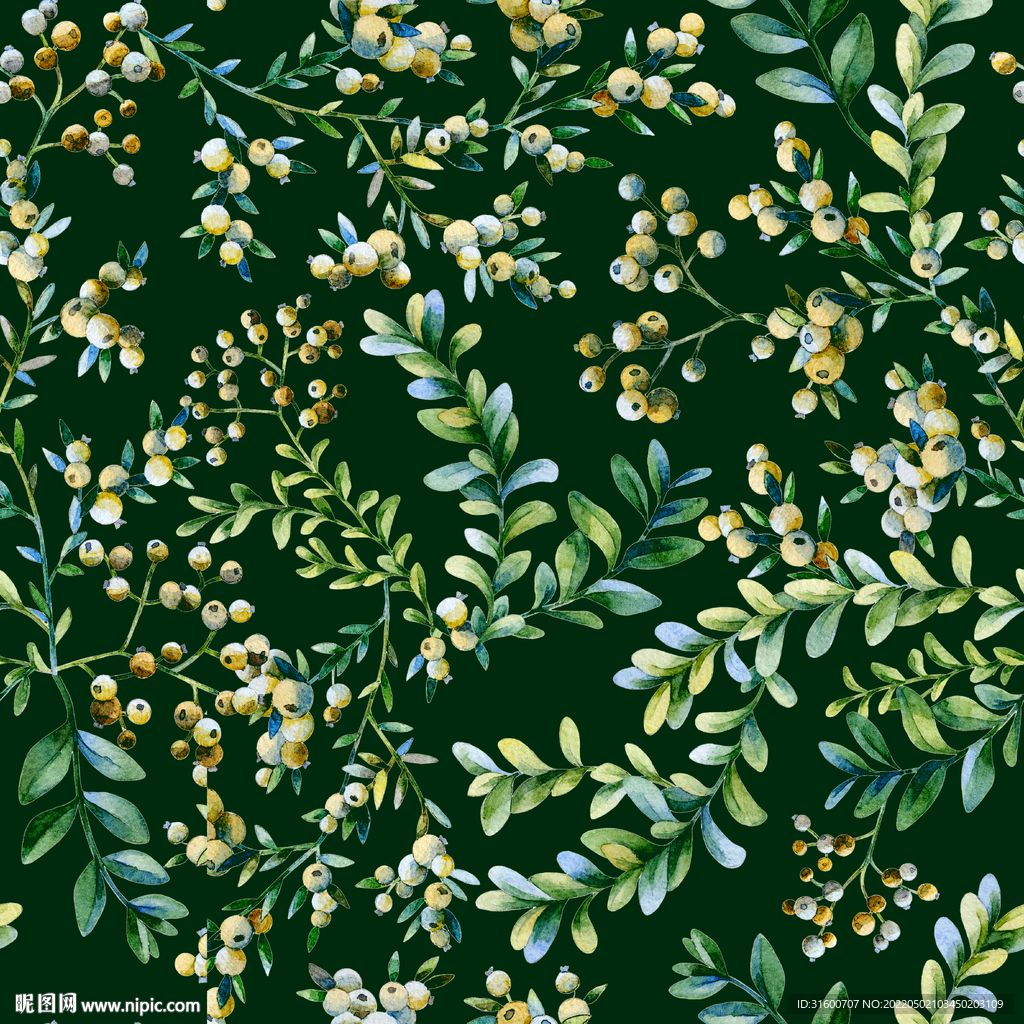 满版叶子小碎花