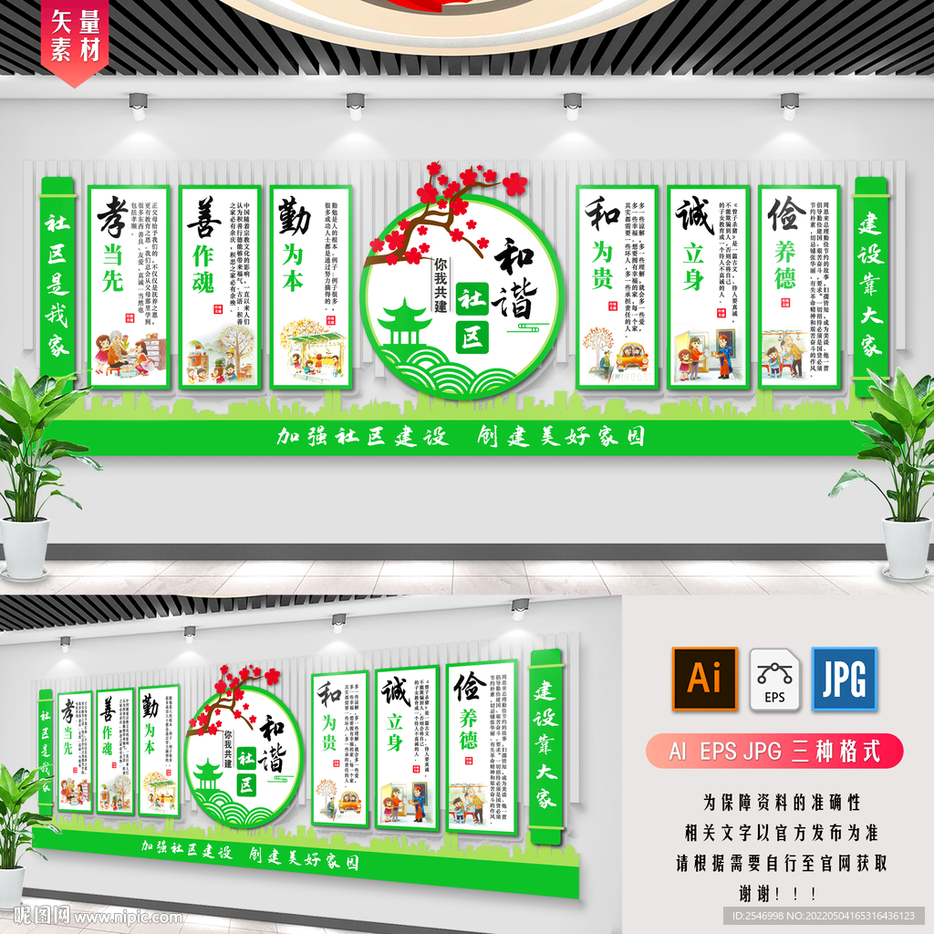 和谐社区文化墙