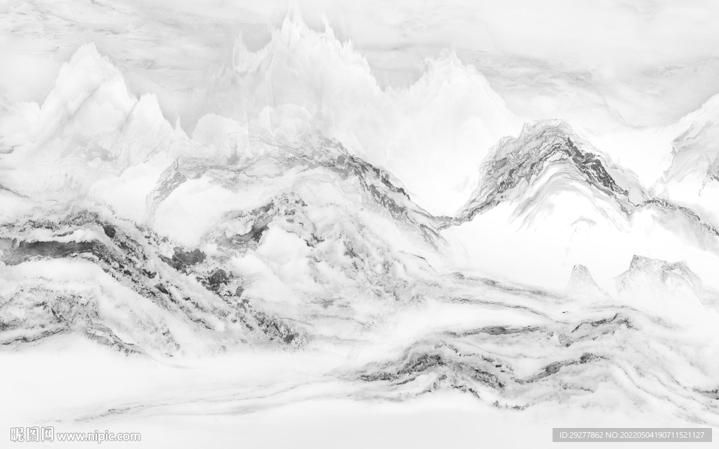 石纹现代电视山水 tif分层