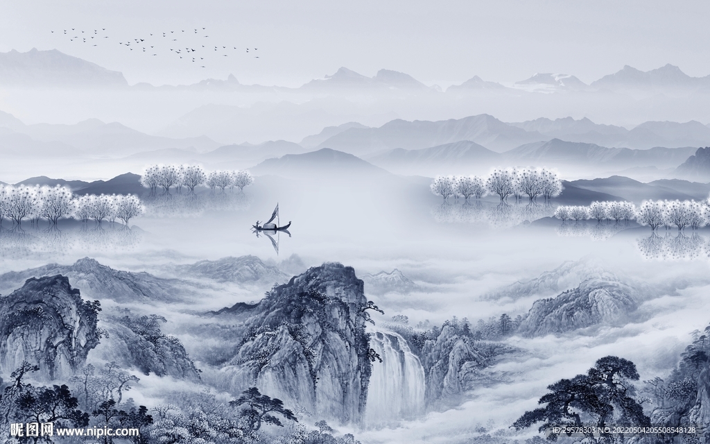 最新 高端人气山水 TIF分层