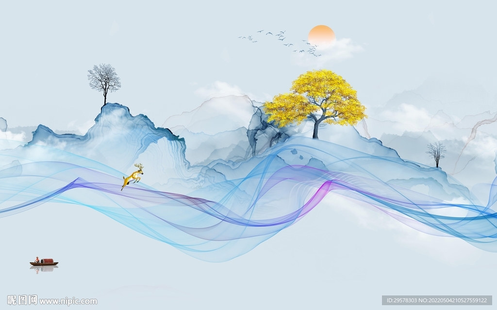 高清高端人气山水 TIF分层