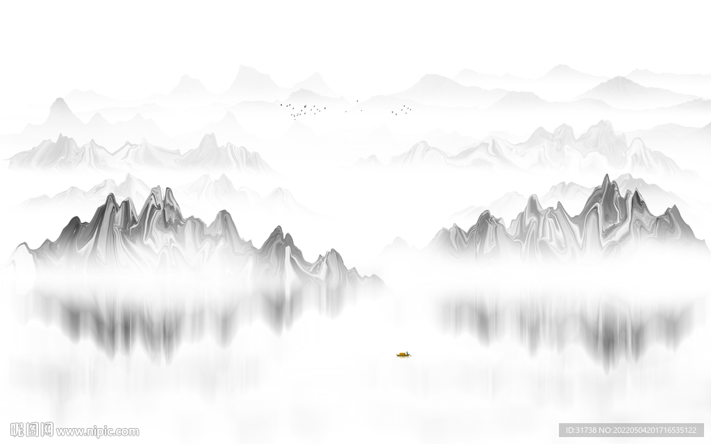 抽象山水画
