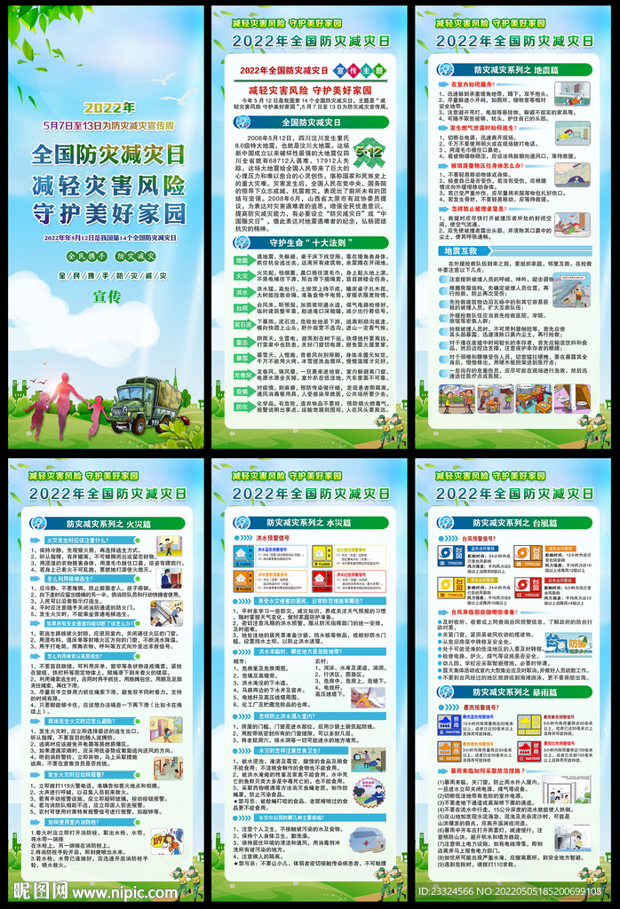 2022防灾减灾宣传栏