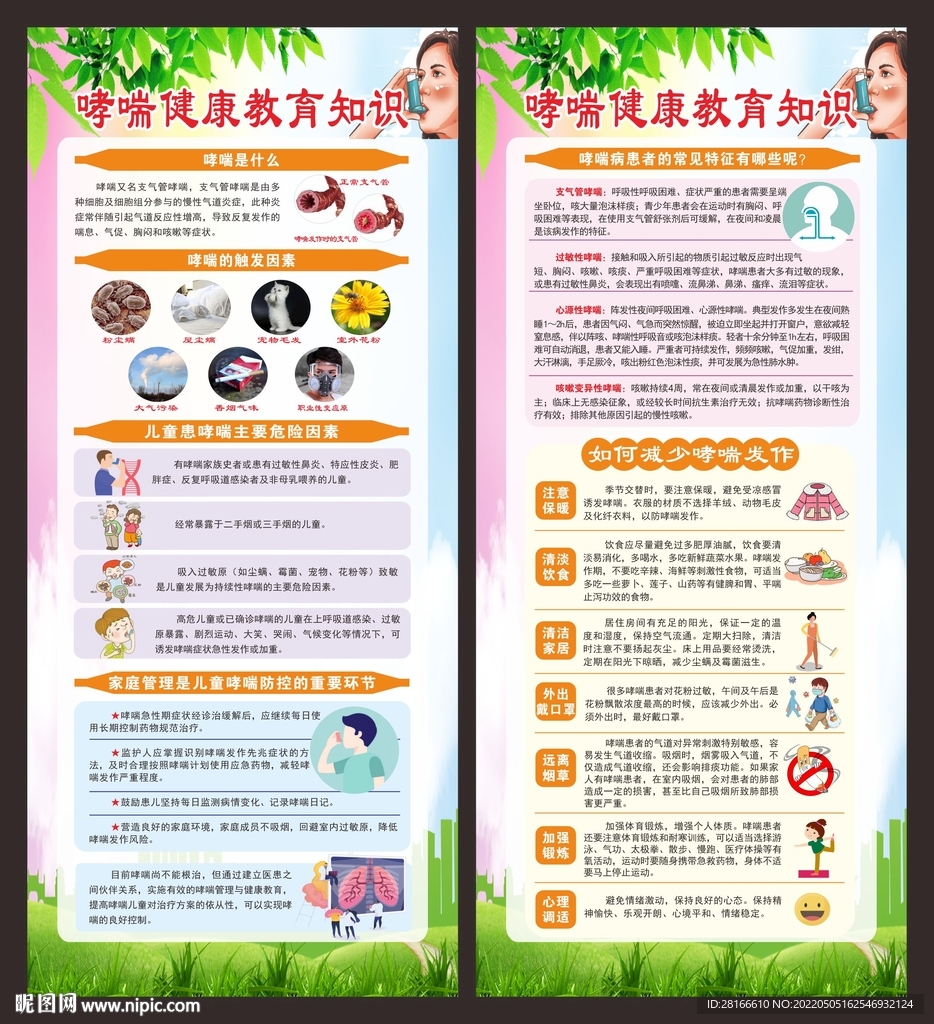 哮喘病健康教育展架