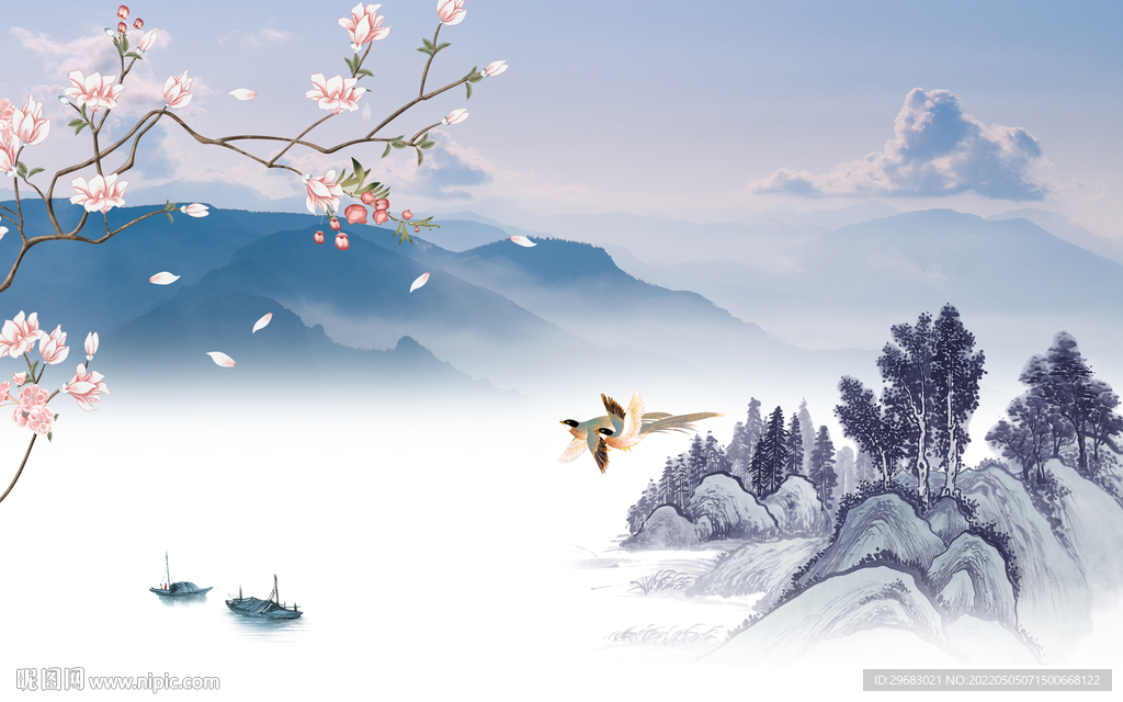 最新款客厅山水 TIF分层