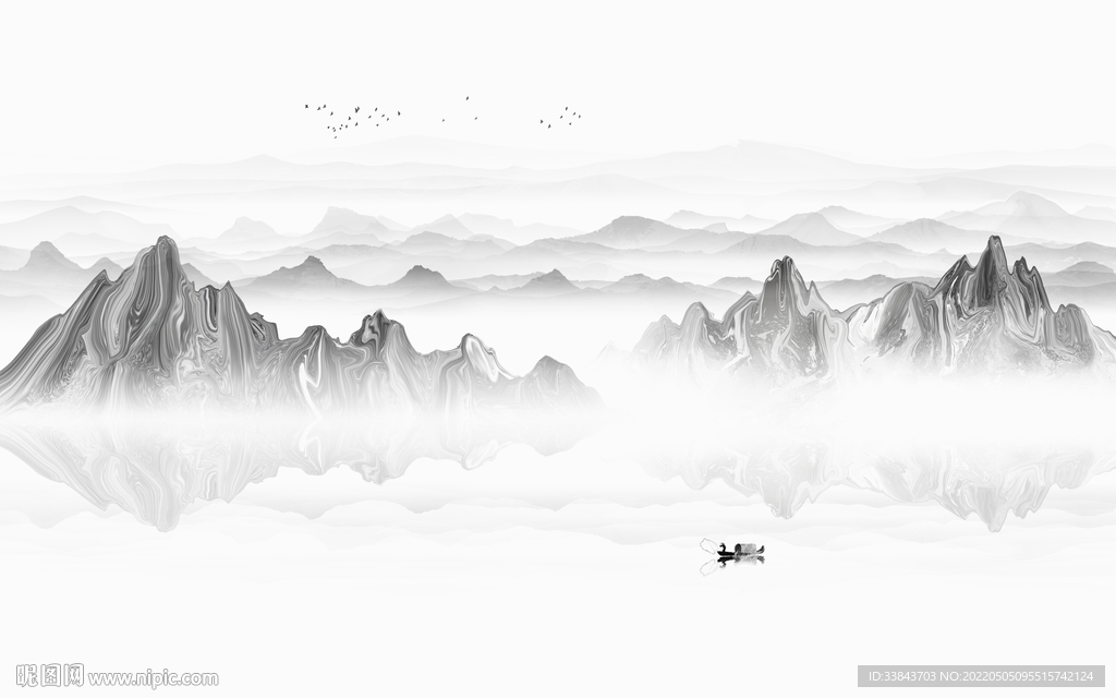 新中式山水画