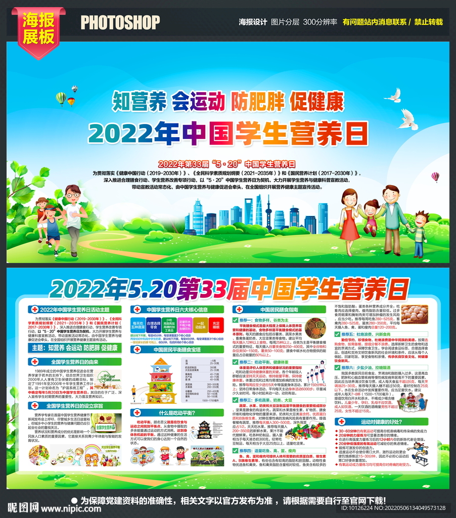 2022中国学生营养日主题展板