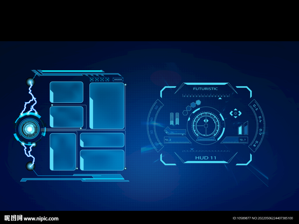 科技大数据 HUD 控件 